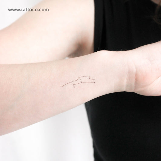 Tatuaje temporal pequeño de la constelación de Virgo (juego de 3)