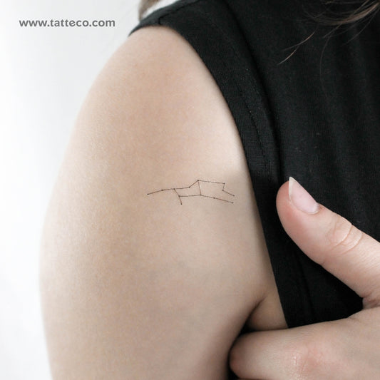Tatuaje temporal pequeño de la constelación de Virgo (juego de 3)