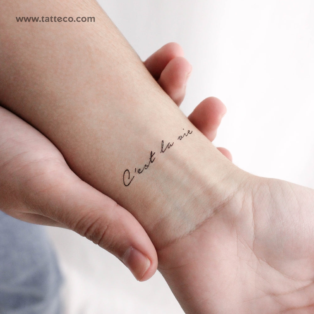 C'est La Vie Temporary Tattoo - Set of 3