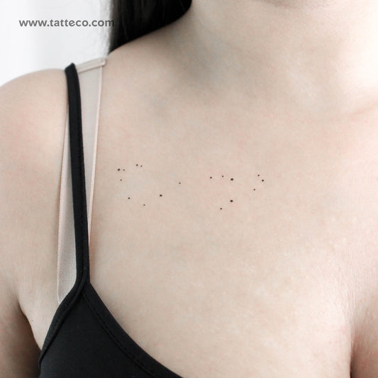 Minimalist Scorpius Constellation Temporary Tattoo - Set of 3