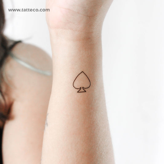 Tatuaje temporal de contorno de pala (juego de 3)