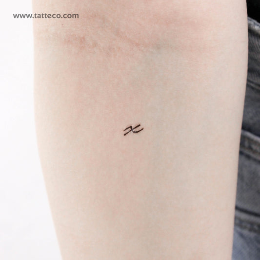 Tatuaje temporal de letra X manuscrita - Juego de 3