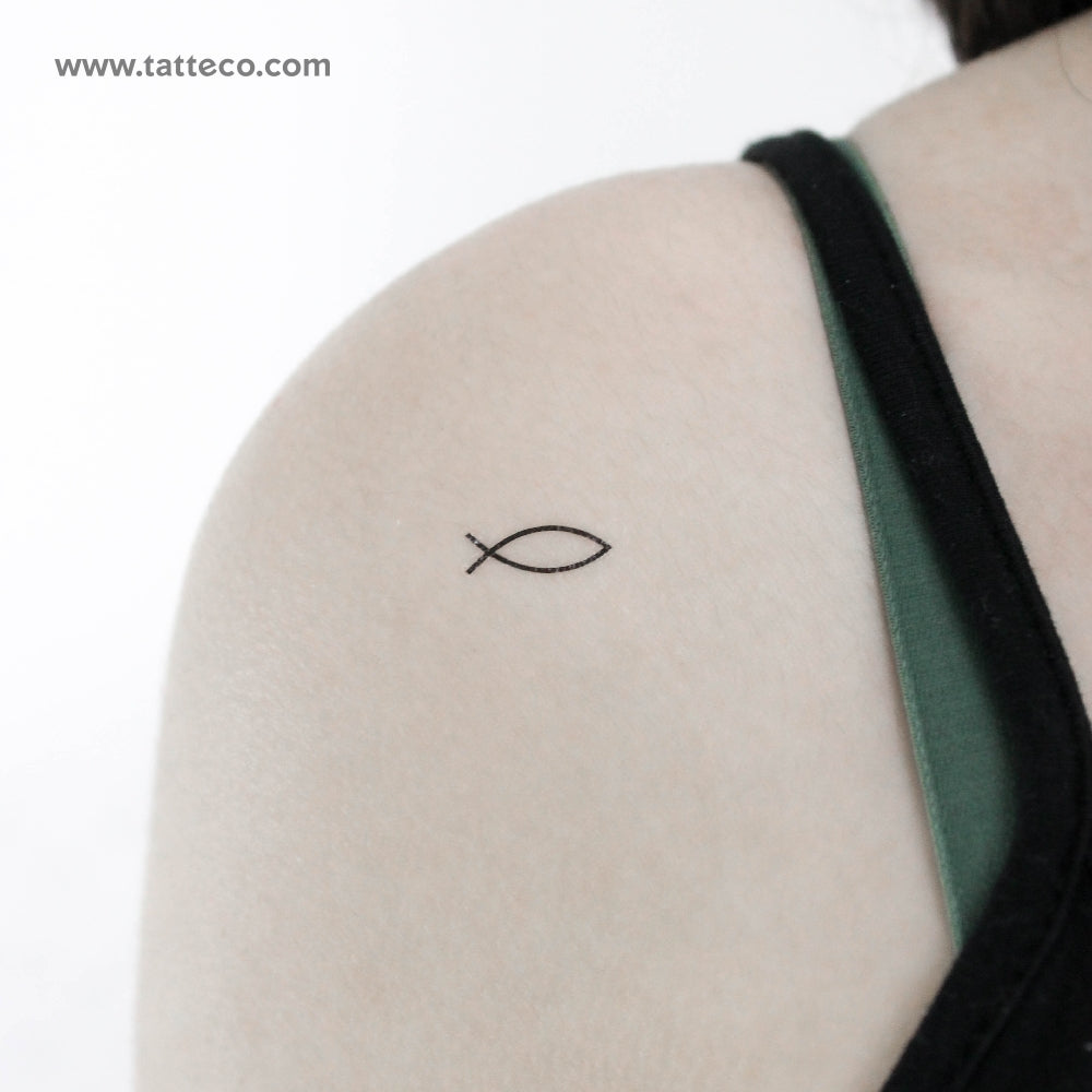 Jesus Fish Temporary Tattoo - Set of 3