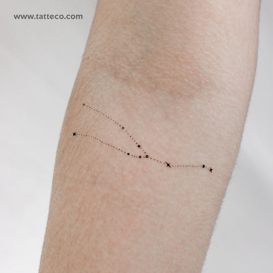 Tatuaje temporal de la constelación de Tauro (puntos) - Juego de 3