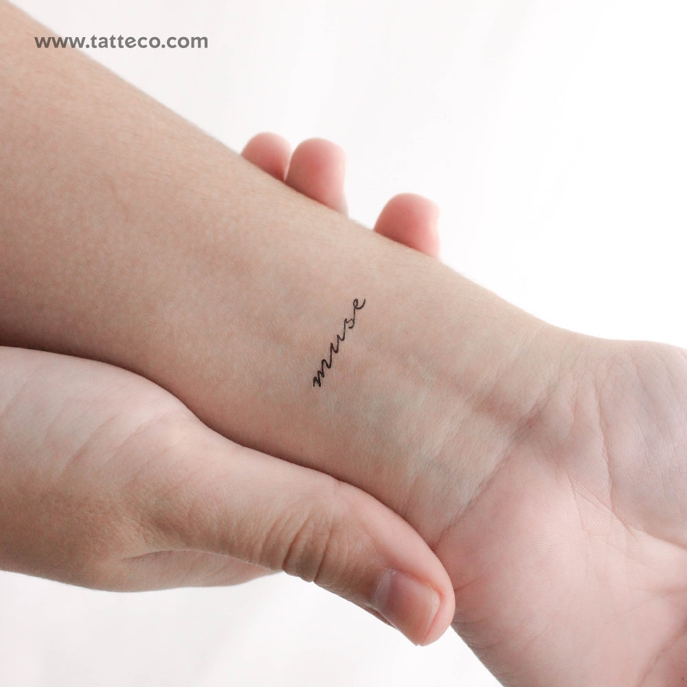 Tatuaje temporal de musa pequeña - Juego de 3