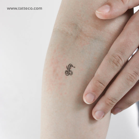 Tatuaje temporal de cobra - Juego de 3