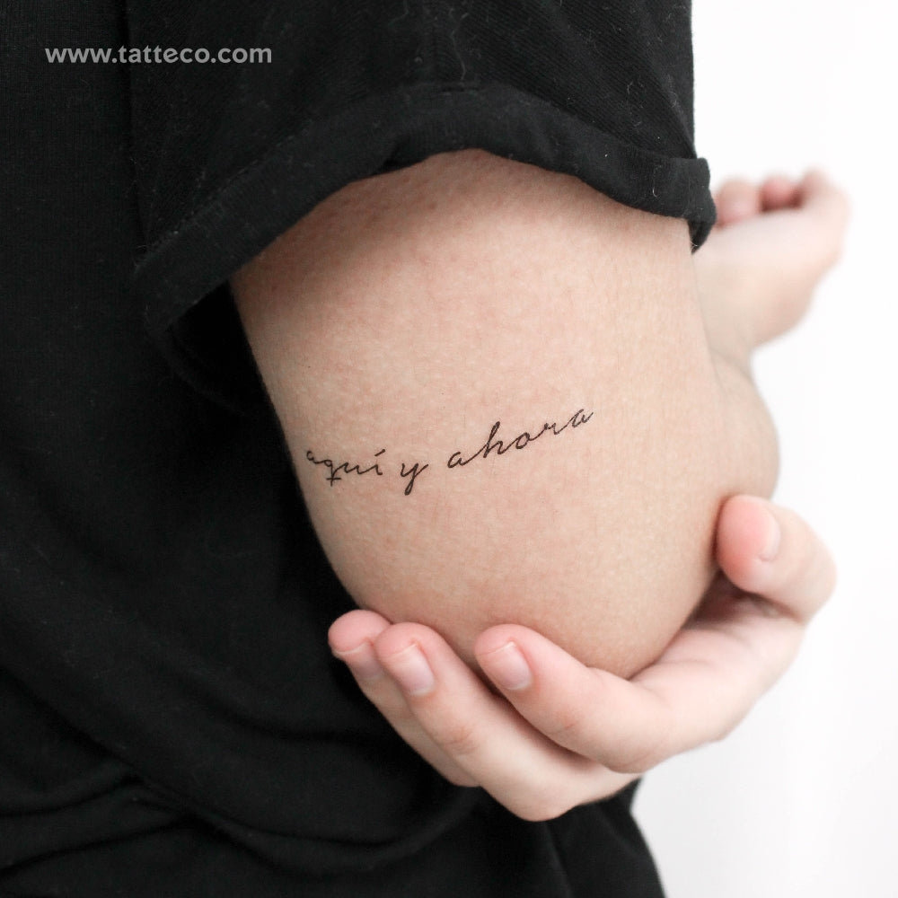 Aquí Y Ahora Temporary Tattoo - Set of 3