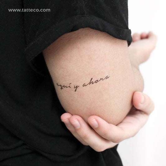 Tatuaje Temporal Aquí Y Ahora - Juego de 3