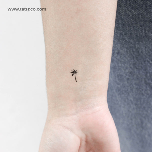 Tiny Palm Tree Temporary Tattoo - Set of 3