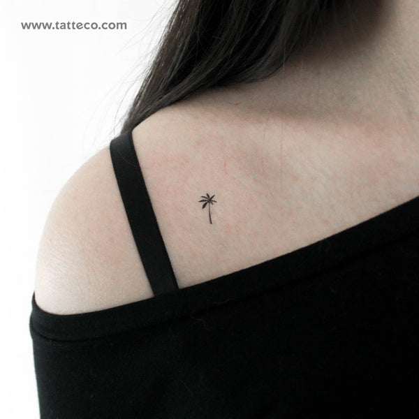 Tiny Palm Tree Temporary Tattoo - Set of 3
