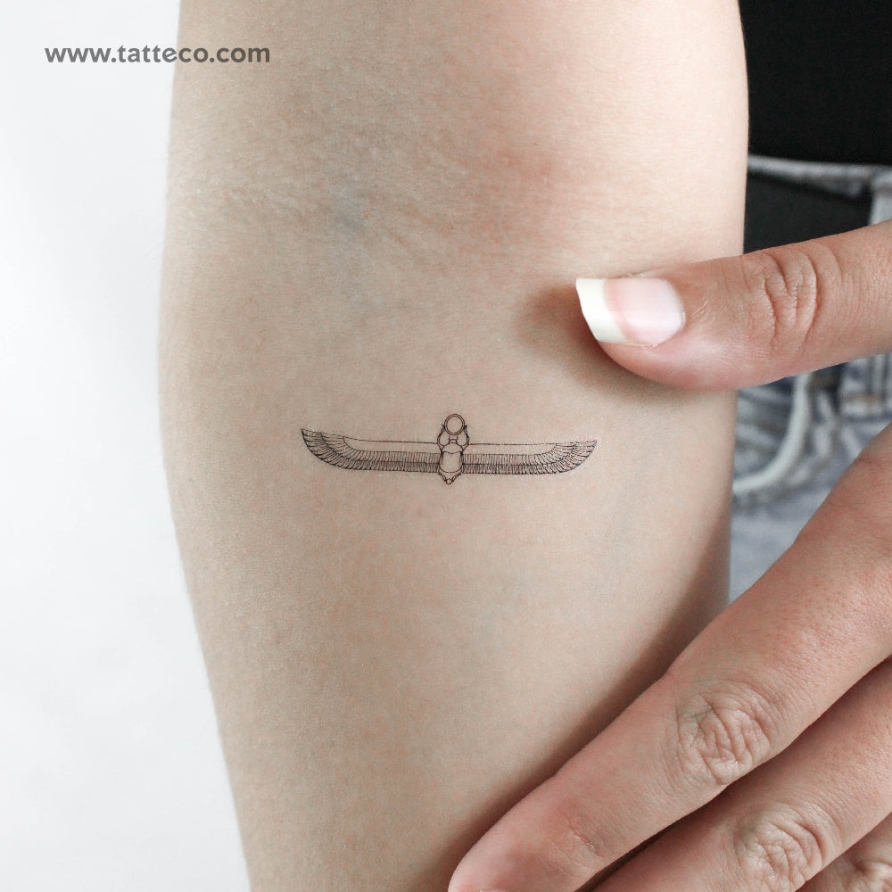 Small Scarab Temporary Tattoo - Set of 3