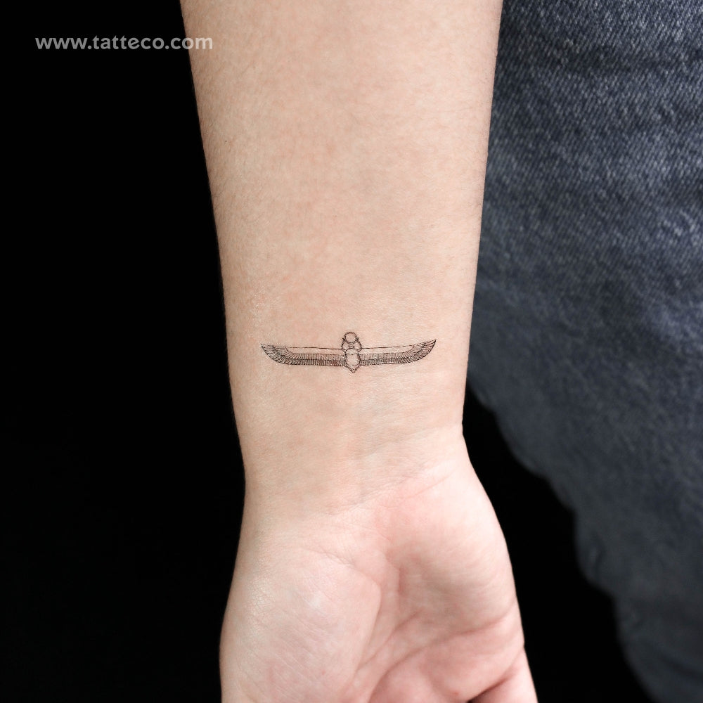 Small Scarab Temporary Tattoo - Set of 3