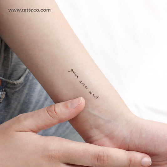 You Are Art Temporary Tattoo - Set of 3