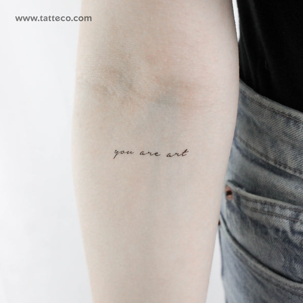 You Are Art Temporary Tattoo - Set of 3