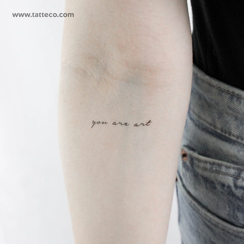 You Are Art Temporary Tattoo - Set of 3