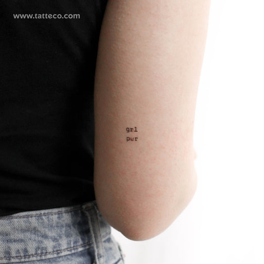Tatuaje temporal GRL PWR - Juego de 3