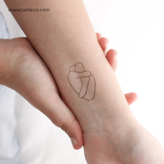Tatuaje temporal de abrazo anatómico - Juego de 3