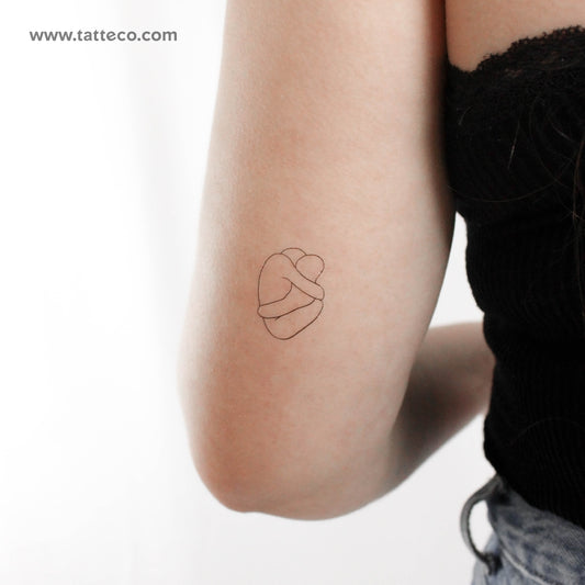 Tatuaje temporal de abrazo anatómico - Juego de 3