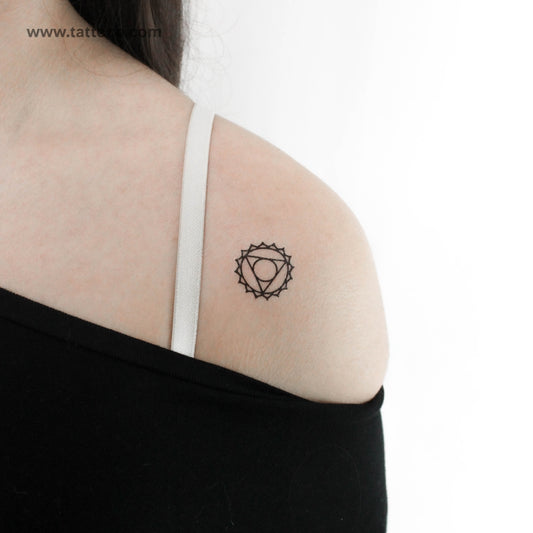 Tatuaje temporal Vishuddha Chakra - Conjunto de 3