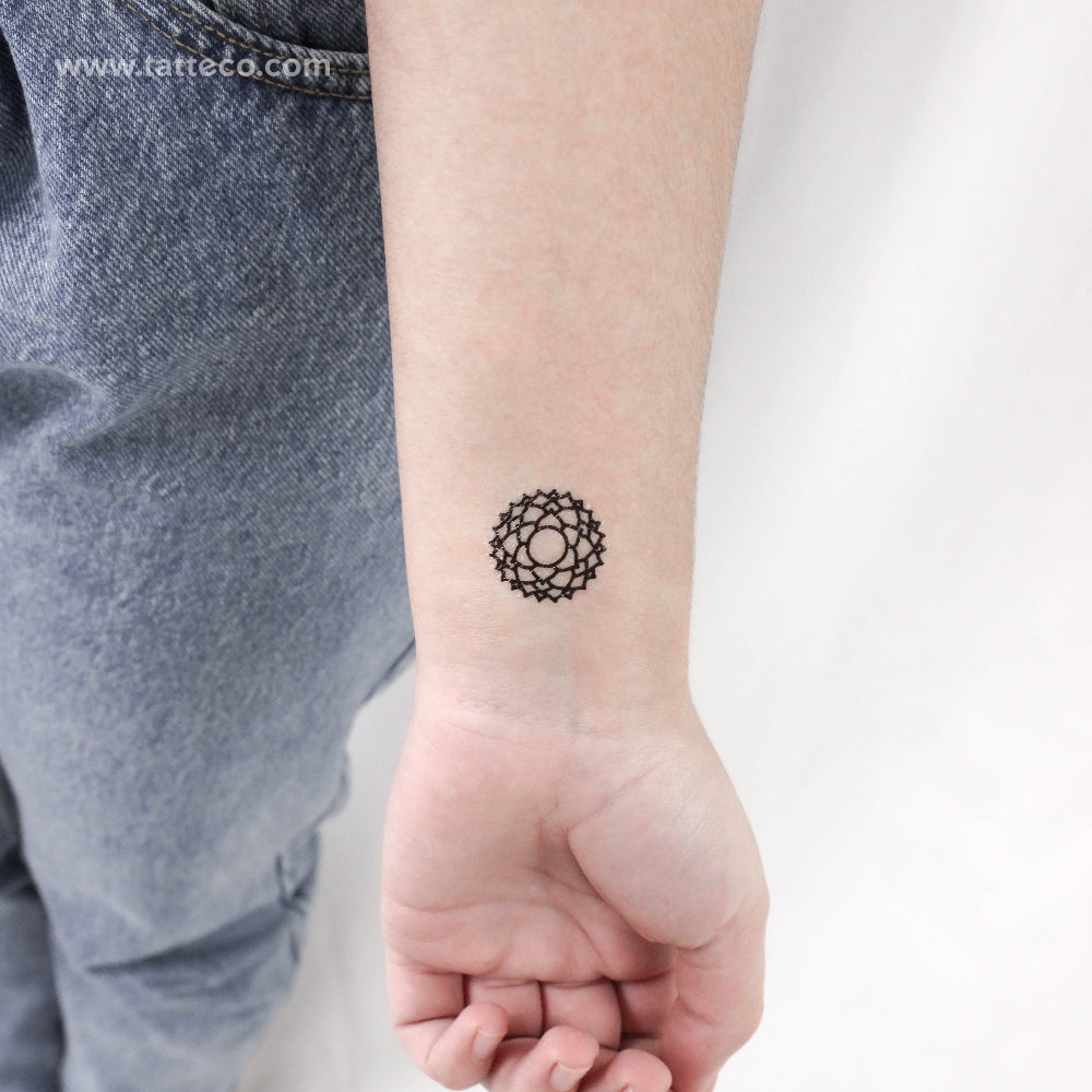 Sahasrara Chakra Temporary Tattoo - Set of 3