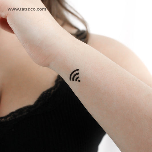 Tatuaje temporal de wifi - Juego de 3