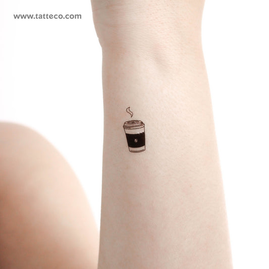 Tatuaje temporal de café para llevar (juego de 3)