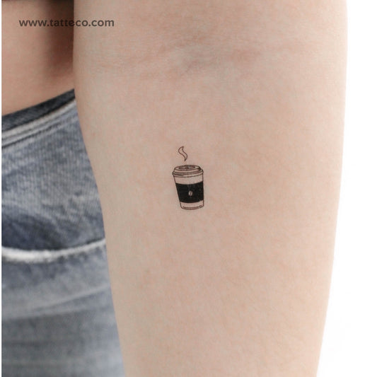 Tatuaje temporal de café para llevar (juego de 3)