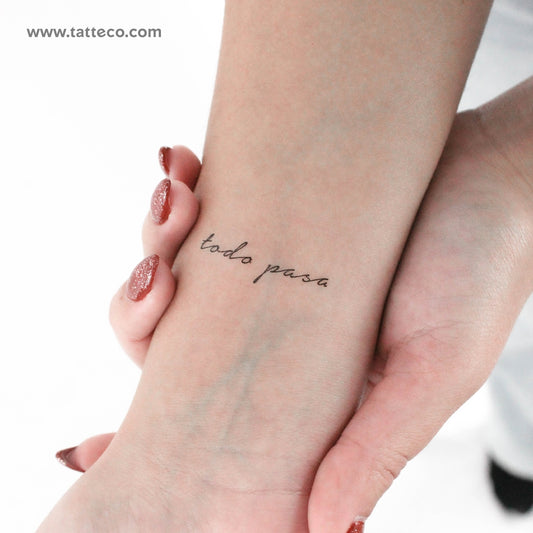 Tatuaje temporal Todo Pasa - Juego de 3