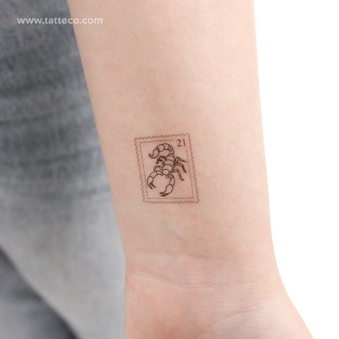 Scorpion Stamp Temporary Tattoo - Set of 3