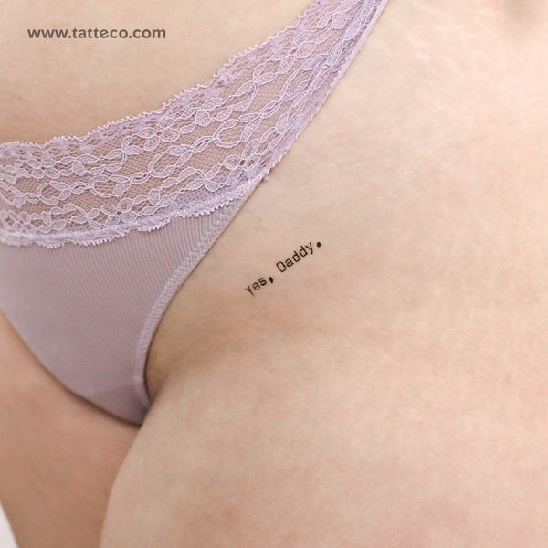 Yes, Daddy. Temporary Tattoo - Set of 3