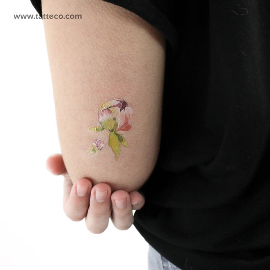 Peony Buds By Ann Lilya Temporary Tattoo - Set of 3