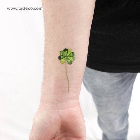 4 Leaf Clover By Ann Lilya Temporary Tattoo - Set of 3
