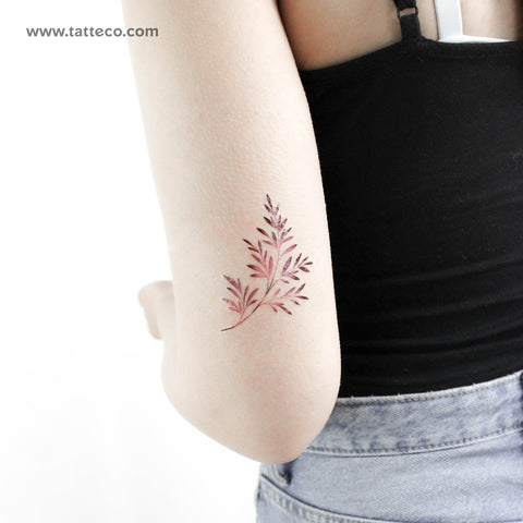 Garnet Leaves By Ann Lilya Temporary Tattoo - Set of 3