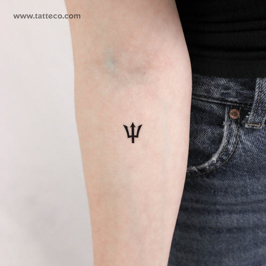 Small Trident Temporary Tattoo - Set of 3