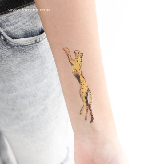 Tatuaje temporal de leopardo de Ann Lilya (juego de 3)