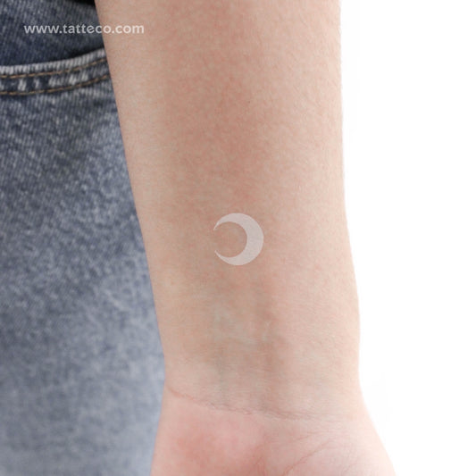 Tatuaje temporal de luna blanca - Juego de 3