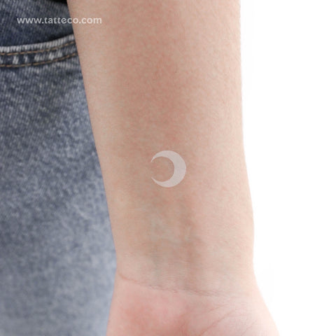 White Moon Temporary Tattoo - Set of 3