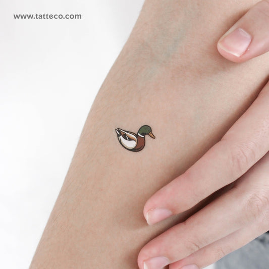 Male Duck Temporary Tattoo - Set of 3