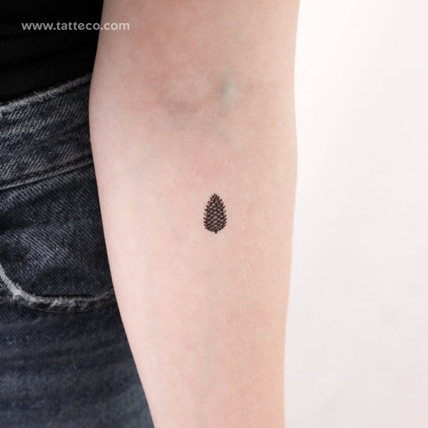 Pine Cone Temporary Tattoo - Set of 3