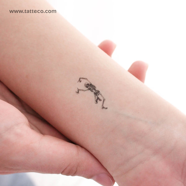Small Dancing Skeleton Temporary Tattoo - Set of 3