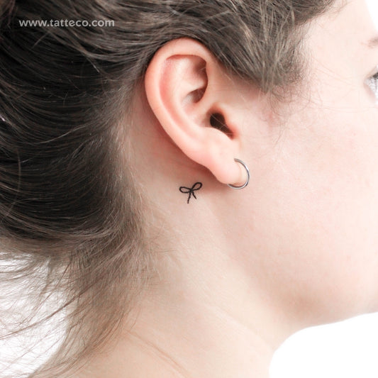 Tiny Bow Temporary Tattoo - Set of 3