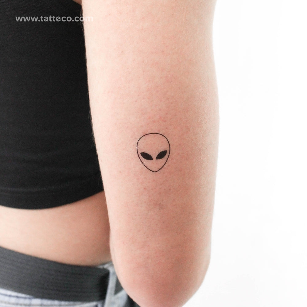 Alien Head Temporary Tattoo - Set of 3