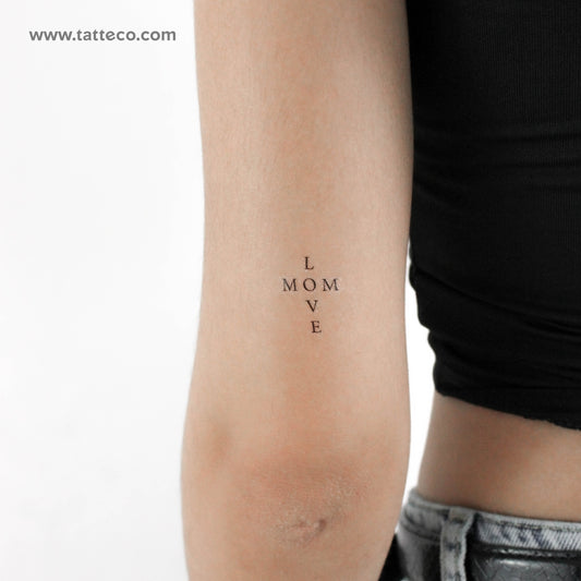 Tatuaje temporal "Amo a mi mamá" - Juego de 3