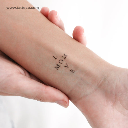 Tatuaje temporal "Amo a mi mamá" - Juego de 3