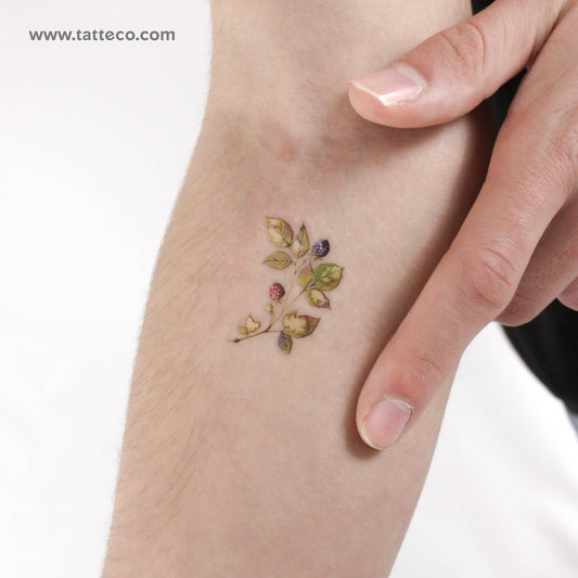 Tatuaje temporal "Small Rasperry" de Ann Lilya (juego de 3)