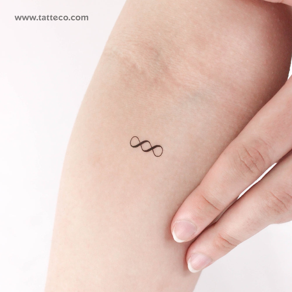 Infinity Small Small Double Infinity Symbol Temporary Tattoo - Set of 3 – Tatteco