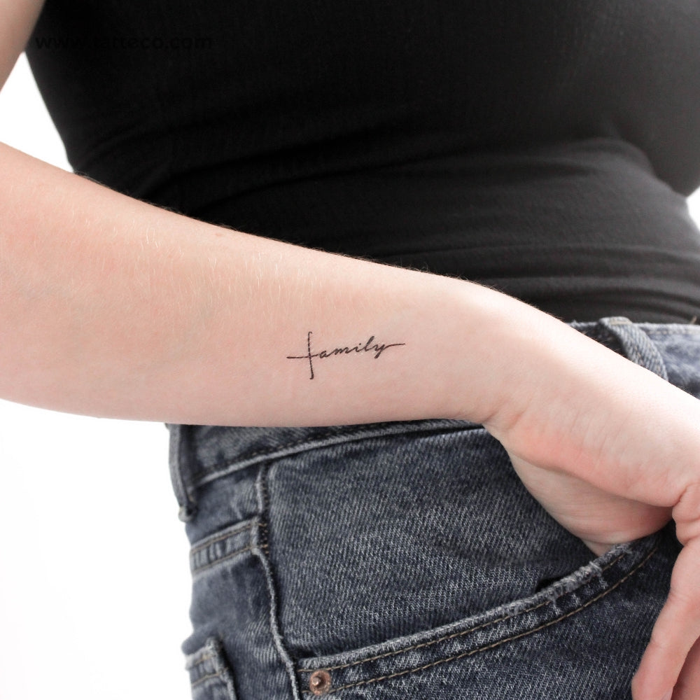 Family Cross Temporary Tattoo - Set of 3