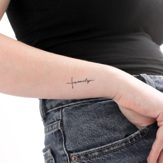 Family Cross Temporary Tattoo - Set of 3