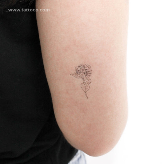 Hydrangea Temporary Tattoo - Set of 3