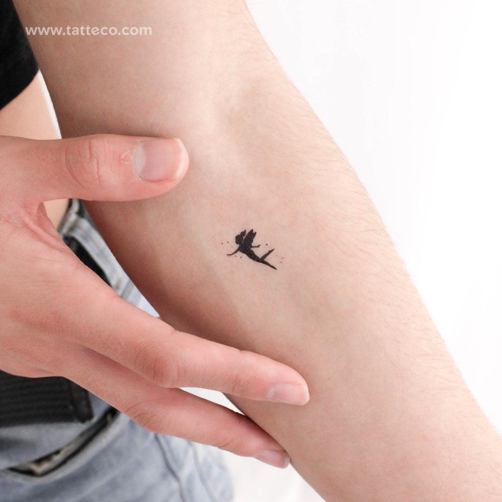 Tatuaje temporal de silueta de hada pequeña - Juego de 3